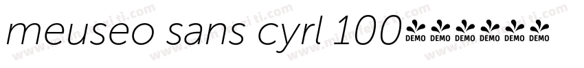 meuseo sans cyrl 100字体转换